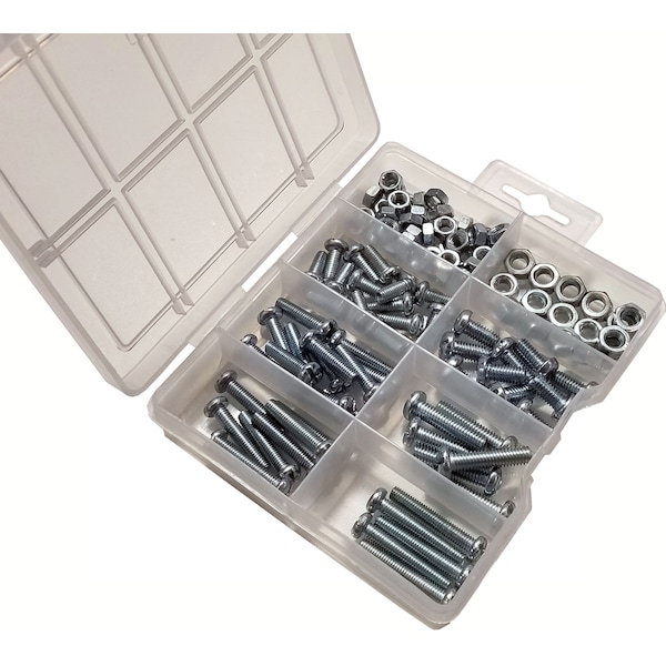 Blue Donuts Machine Screw Assortment, 18-8 Stainless Steel, 112 PCS BD3536225 - main